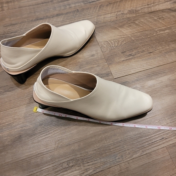 Women's Leather Cream Heel Shoes Size 6 - Picture 10 of 10